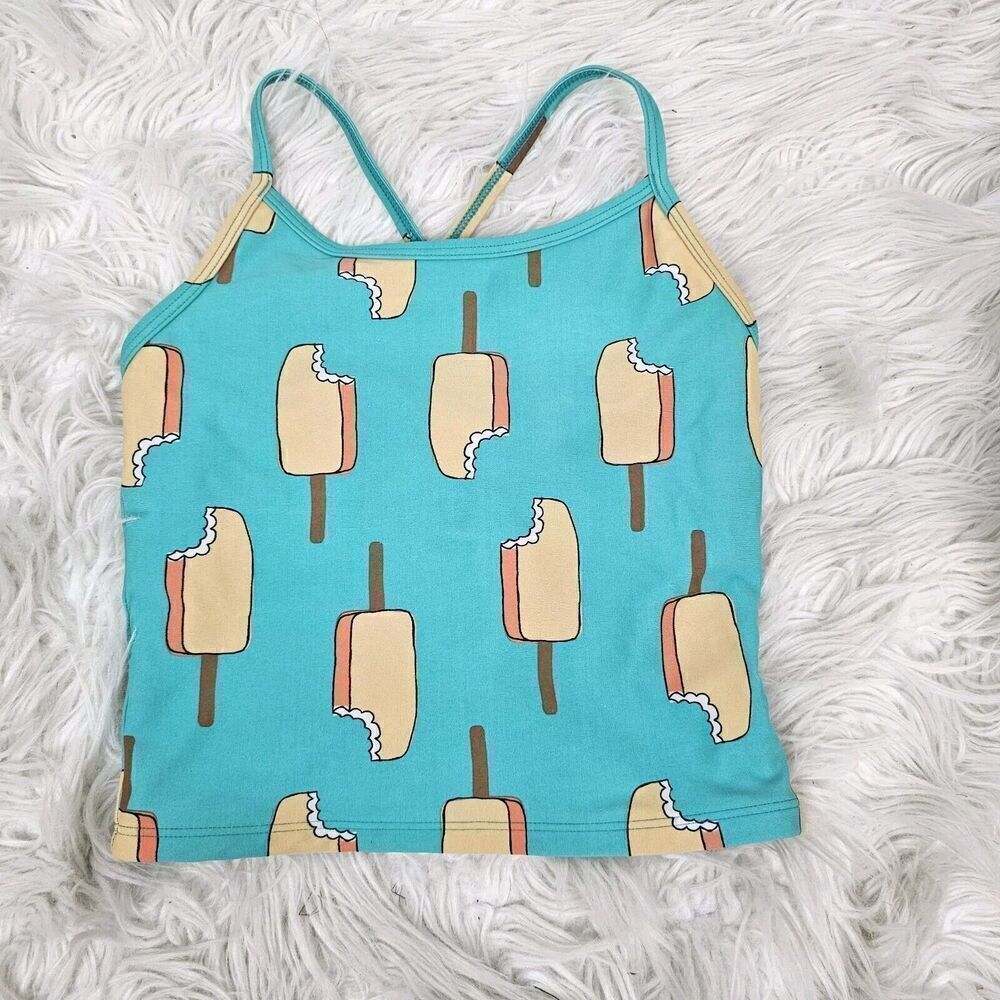 Hanna Andersson Green Ice Cream Swim Top Size 110cm US 5 Girls